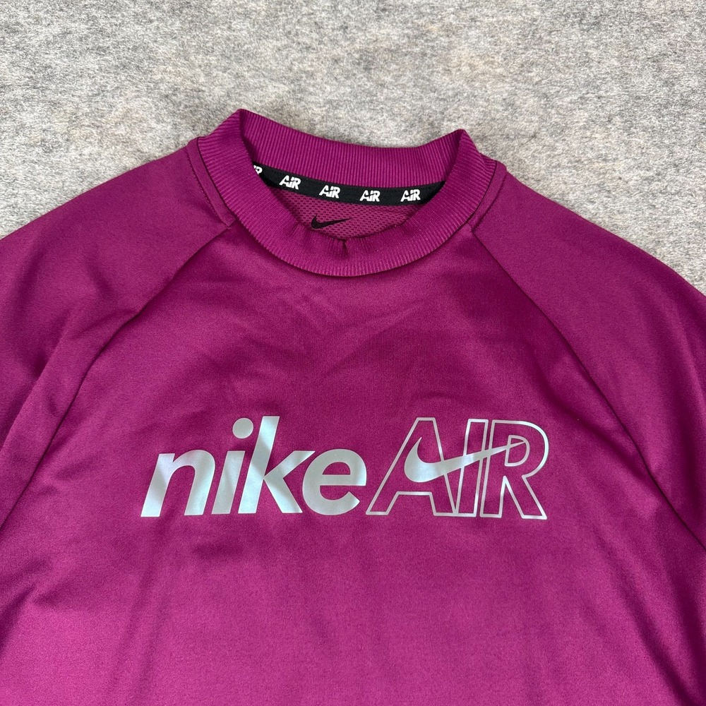 Nike Air Running Midlayer Mesh Long Sleeve Top DM7545-610 Purple Womens Large L - Picture 3 of 10